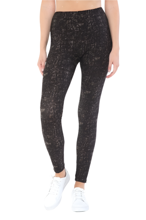 Yoga High Waist Leggings - Banded Lined Multi Printed Knit Legging Multi Trendy Styles & Beauty CC54719