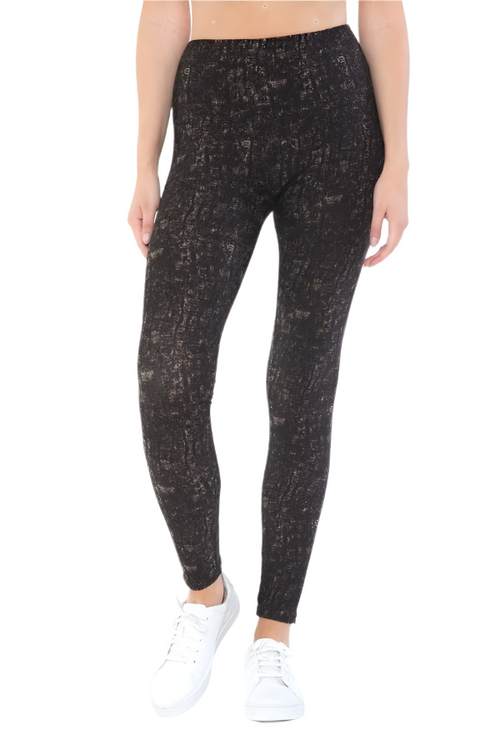 Yoga High Waist Leggings - Banded Lined Multi Printed Knit Legging Multi Trendy Styles & Beauty CC54719